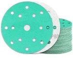 Schleifpapier 150mm Klett Loch 15 Loch-Gr&uuml;n 60 St&uuml;ck K&ouml;rnung 80