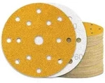 Schleifpapier 150mm Klett 15 Loch-Gelb 60 St&uuml;ck K&ouml;rnung 60
