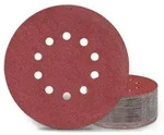Schleifscheiben 225mm Klett P120 10 Loch 25 St&uuml;ck Rot 120 25.0