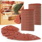 Schleifpapier Dreieckschleifer Klett 6 Loch 40 120 St&uuml;ck K&ouml;rnung MIX