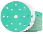 Schleifpapier 150mm Klett 15 Loch-Gr&uuml;n 60 St&uuml;ck K&ouml;rnung 120