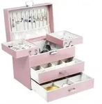 Schmuckk&auml;stchen M&auml;dchen Schmuckbox Valentinstag Muttertag Rosa