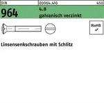 Linsensenkschraube DIN 964 Schlitz M5x 80 4.8 galv.verz. 100 St&uuml;ck