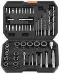 VEVOR Bolzenausdreher-Set mit Bohrern, 49-tlg. Schraubenausdreher mit Adapter &