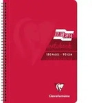 Clairefontaine 5x Spiralbuch A4, 90 Blatt liniert mit Rand Rot 5805Z