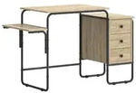 vidaXL Schreibtisch mit Stauraum Sonoma-Eiche 120 x 50 x 75 cm