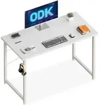 Kleiner Schreibtisch Wei&szlig; 100x48x74cm - Computertisch B&uuml;rotisch mit