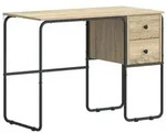 vidaXL Schreibtisch mit Stauraum Sonoma-Eiche 100 x 50 x 75 cm