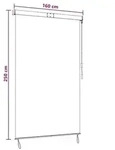 vidaXL Rollo Mehrfarbig 160 x 250 cm Stoff und Aluminium