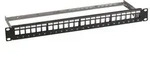 Verteilerfeld 19 1HE 24-Port metall grau, mit 24x Keystone slimline CAT6a