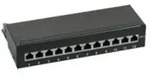 "EFB Mini-Patchpanel STP 12xRJ45 Cat.6A,10" 1HE,schwarz"