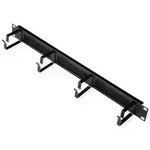 "ROLINE Patch Panel - 44 x 60 mm, mit B&uuml;rstenstreifen - RAL 9005, Jet Black - 1U -