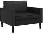 vidaXL XL-Sessel Schwarz Kunstleder