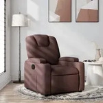 vidaXL Relaxsessel Dunkelbraun Stoff