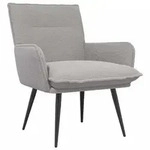 vidaXL Sessel Hellgrau Boucl&eacute;