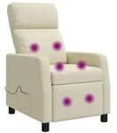 vidaXL Massage Relaxsessel Creme Kunstleder