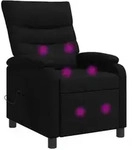 vidaXL Massage Relaxsessel Schwarz Stoff