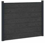 vidaXL Zaunelement WPC und Aluminium Schwarz