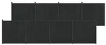 vidaXL Zaunelement 8 pcs WPC und Aluminium Schwarz
