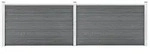 vidaXL Gartenzaun WPC 353x106 cm Grau