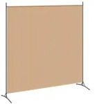 vidaXL Einzel Panel Raumteiler Beige 175 x 180 cm Stoff