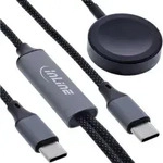 InLine&reg; 2-in-1 Ladekabel f&uuml;r Apple Watch + USB-C, 100 W, USB 2.0, 1,2 m...