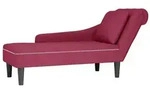 vidaXL Chaiselongue mit Kissen und Rechter Armlehne Weinrot Samt