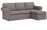 vidaXL Sofa Taupe 215 x 138 x 80 cm Stoff