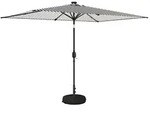vidaXL Garten Sonnenschirm mit LED-Lichtern 200 x 300 cm Polyester