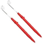 vidaXL Sonnenschirm mit Klemme 2 pcs Feuersteinrot &Oslash; 105 x 86 cm