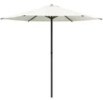 vidaXL Garten-Sonnenschirm 230 x 230 cm Polyester Rechtwinklig Creme