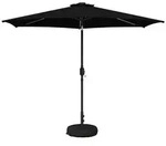 vidaXL Garten Sonnenschirm mit LED-Lichtern 300 x 300 cm Polyester
