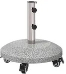vidaXL Granite Schirmbasis mit R&auml;dern f&uuml;r 4-5 cm Stange 27.2 kg Grau