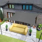 Sonnensegel 2x3m Rechteckig Wasserdicht UV Schutz 2x3 Anthrazit