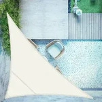Sonnensegel Dreieckig Wasserdicht UV Schutz95 5x5x7m Cremewei&szlig;