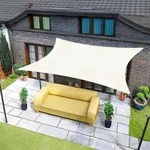 Sonnensegel rechteckig wasserdicht 95 Prozent UV Schutz 2.5x3 Creme