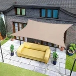 Sonnensegel 4x5m rechteckig wasserdicht 95 UV Schutz taupe 4x5 Taupe