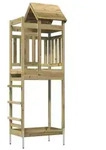 vidaXL Spielturm Braun 52,5 x 85 x 238 cm Massives impr&auml;gniertes Holz
