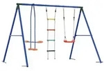 vidaXL Outdoor Schaukelset Mehrfarbig 263 x 185 x 185 cm Stahl und PE