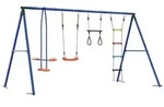 vidaXL Outdoor Schaukelset Mehrfarbig 330 x 185 x 185 cm Stahl und PE