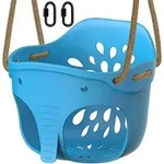Schaukel Babyschaukel Eimersitz Seil130200cm Blau Elefant 1 Pack Blau