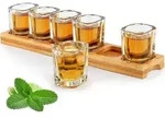 Schnapsgl&auml;ser Set 6cl Halter Servierbrett Glas Lik&ouml;rshots Transpatent