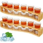 Schnapsgl&auml;ser 12er Set 30ml Kristall Halter Tablett Transparent