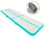 vidaXL Aufblasbare Gymnastikmatte mit Pumpe 600x100x15 cm PVC Gr&uuml;n