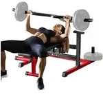 VEVOR Brustpresse, 204 kg belastbares Bankdr&uuml;ckset, verstellbare flache...