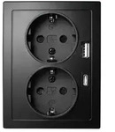 McPower Schutzkontakt-Steckdose, Flair, Quickcharge Anschl&uuml;sse, PD, 1x USB-C,...