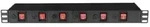 "Showgear 19" 1U Socketstrip 6 Zonen"