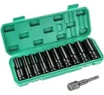 Schlagschrauber Nussensatz 11tlg 1/2 Zoll 10-24mm Adapter Koffer