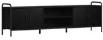 vidaXL TV-Schrank 167,5 x 33 x 50 cm Schwarz Eichen-Optik