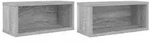 vidaXL CD Aufbewahrungsregal 2 Stk. Sonoma-Grau 40 x 17 x 17 cm
